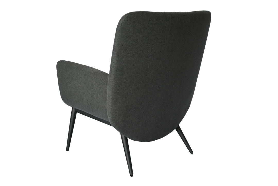 Dark Grey Fabric Lounge Chair