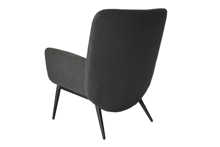 Dark Grey Fabric Lounge Chair